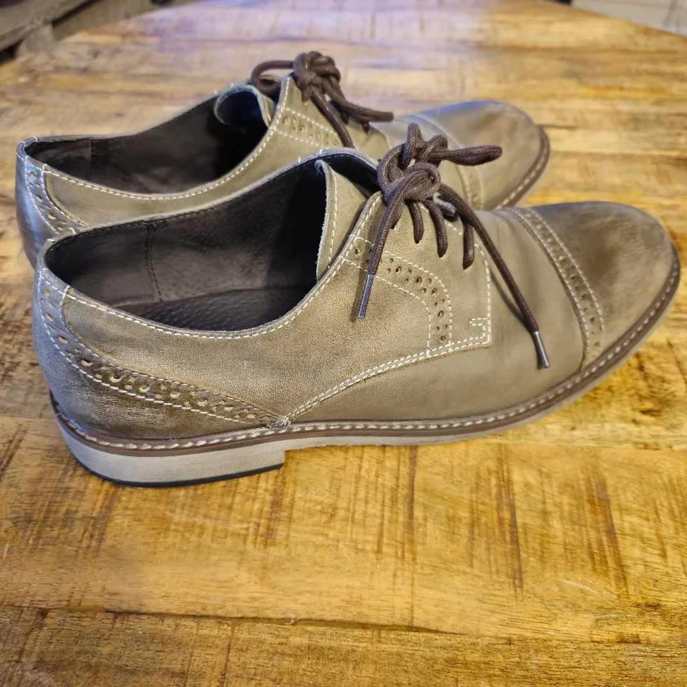 Steve Madden Men's Gray Leather Dress Shoes 